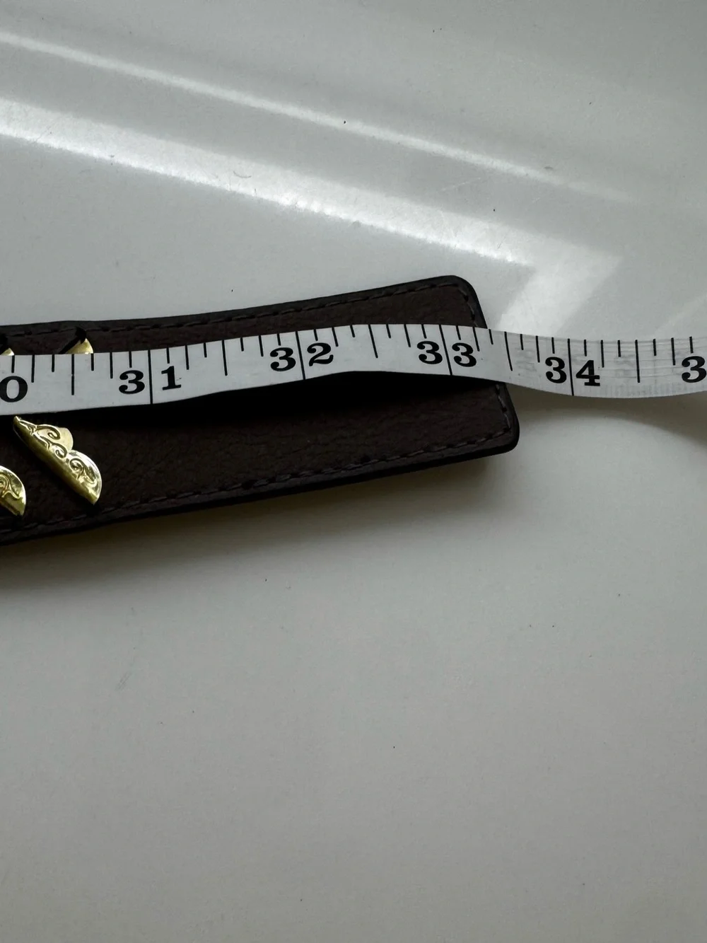 H&M Gray Belt with Gold Chevron Embellishments